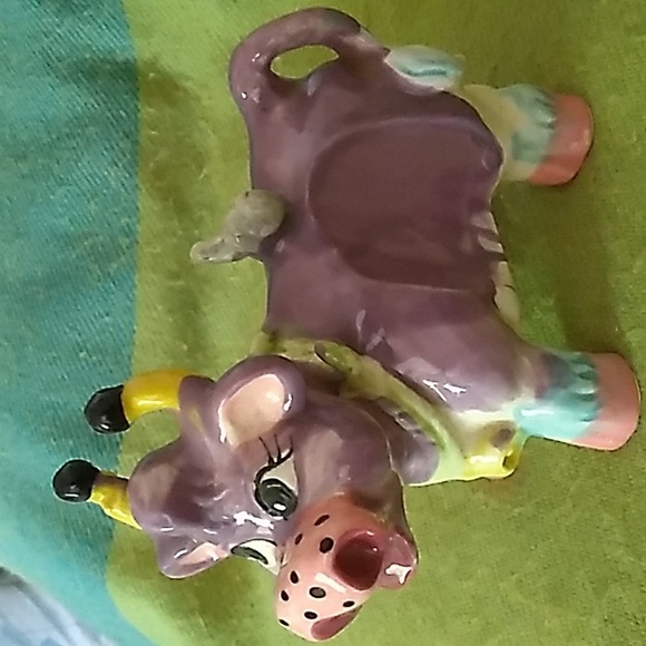 Vintage Thames 1930s Pottery Hand Painted Purple Cow - Picture 1 of 9